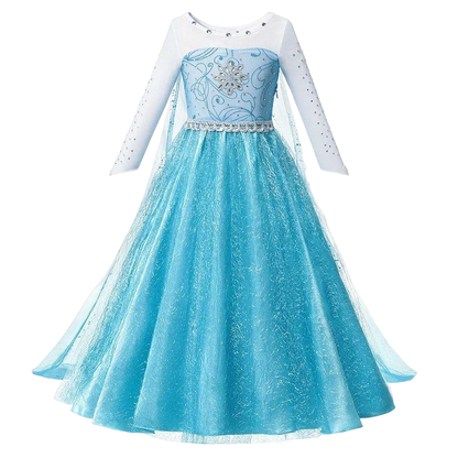Girls’ Princess Cosplay Dress – Elsa, Anna & Rapunzel-Inspired Kids Costume for Halloween, Birthday Parties & Dress-Up Events