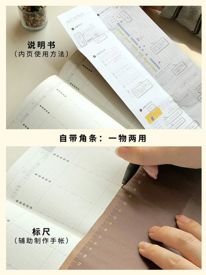 Kinbor Undated Weekly Planner – Portable Daily, Monthly & Schedule Journal Notebook