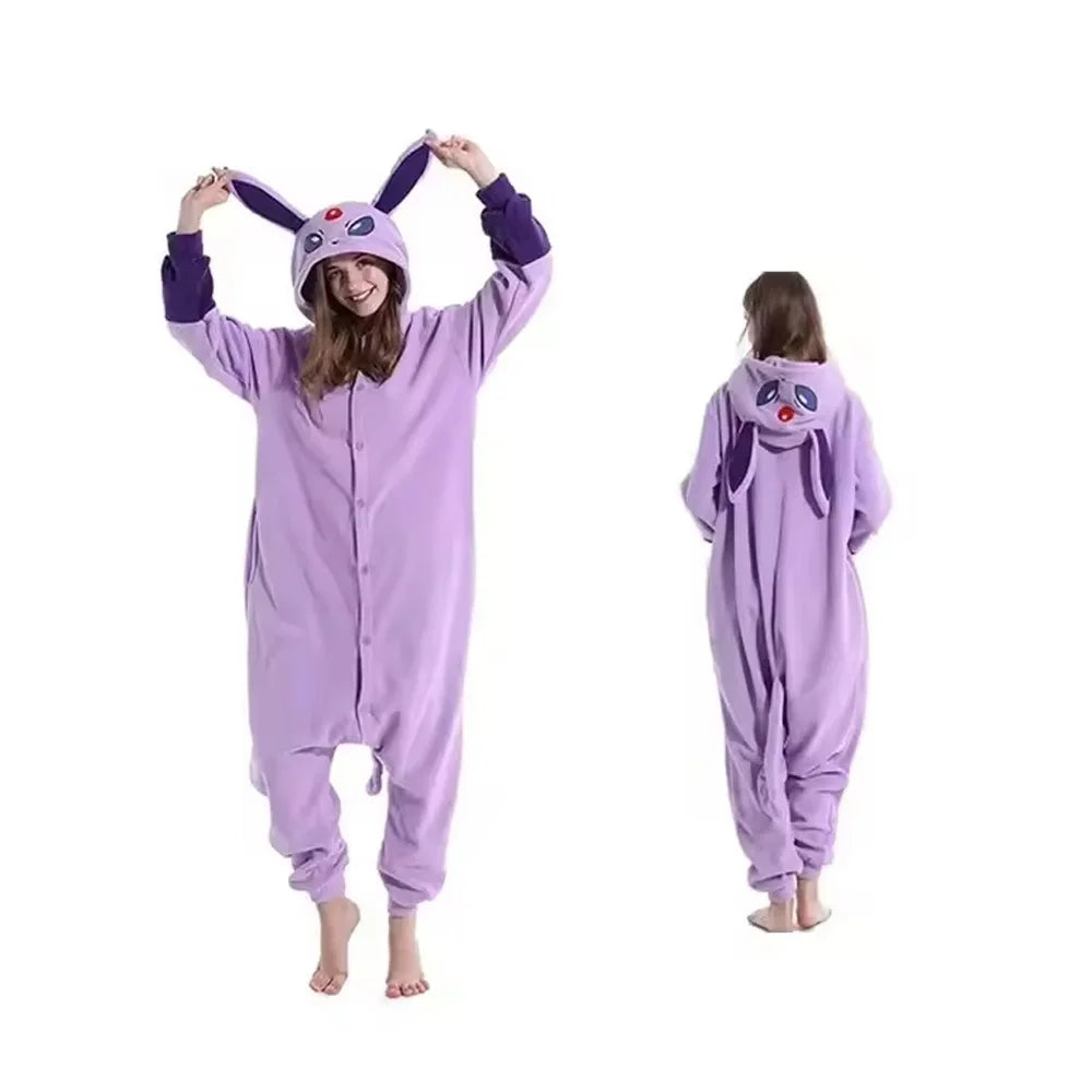 Pokémon Kigurumi Cosplay Onesie – Pikachu, Gengar Anime Jumpsuit for Men & Women (Halloween Party Outfit)