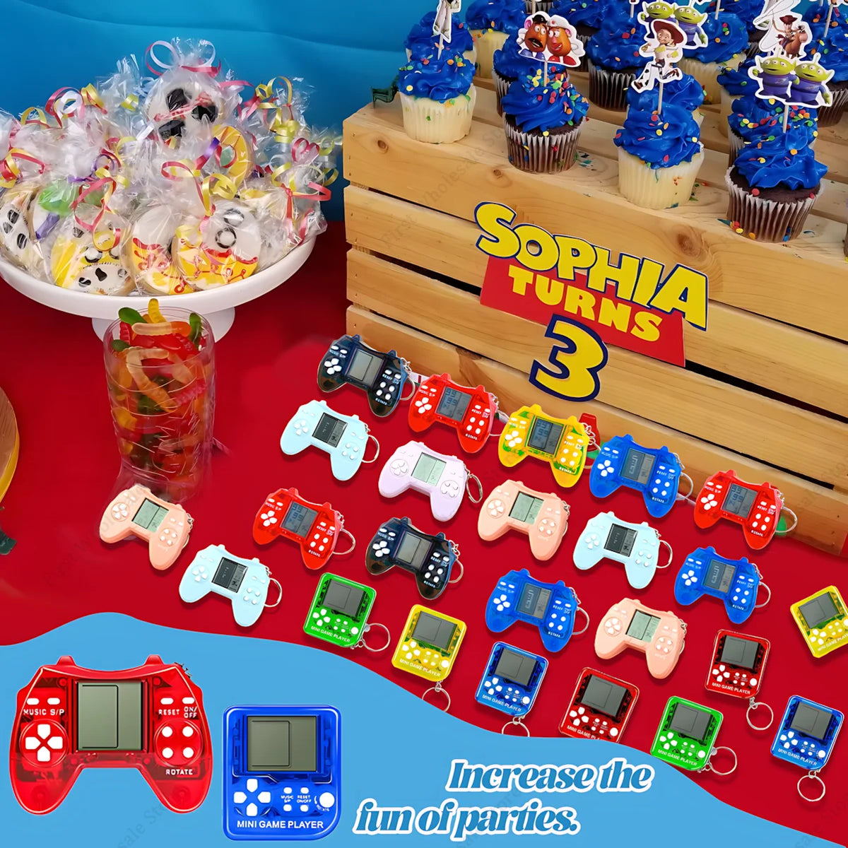 6–48PCS Video Game Party Favors – Classic Game Console Controller Keychains, Joypad Souvenirs for Birthday, School, Valentine’s Day & Gift Bags