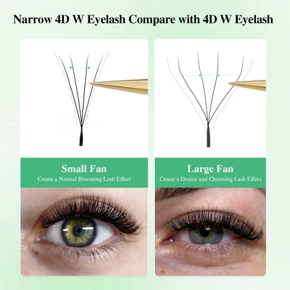 NAGARAKU V Shape Premade Eyelash Extensions – 2D/3D/4D/5D W Volume Fans for Natural Soft Fluffy Volume Lash Look