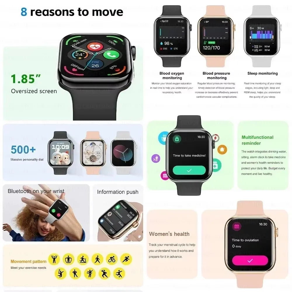 Watch 11 Smartwatch – GPS Bluetooth Calling NFC Smart Watch with Body Temperature Monitor & Always-On Display for Android & iPhone