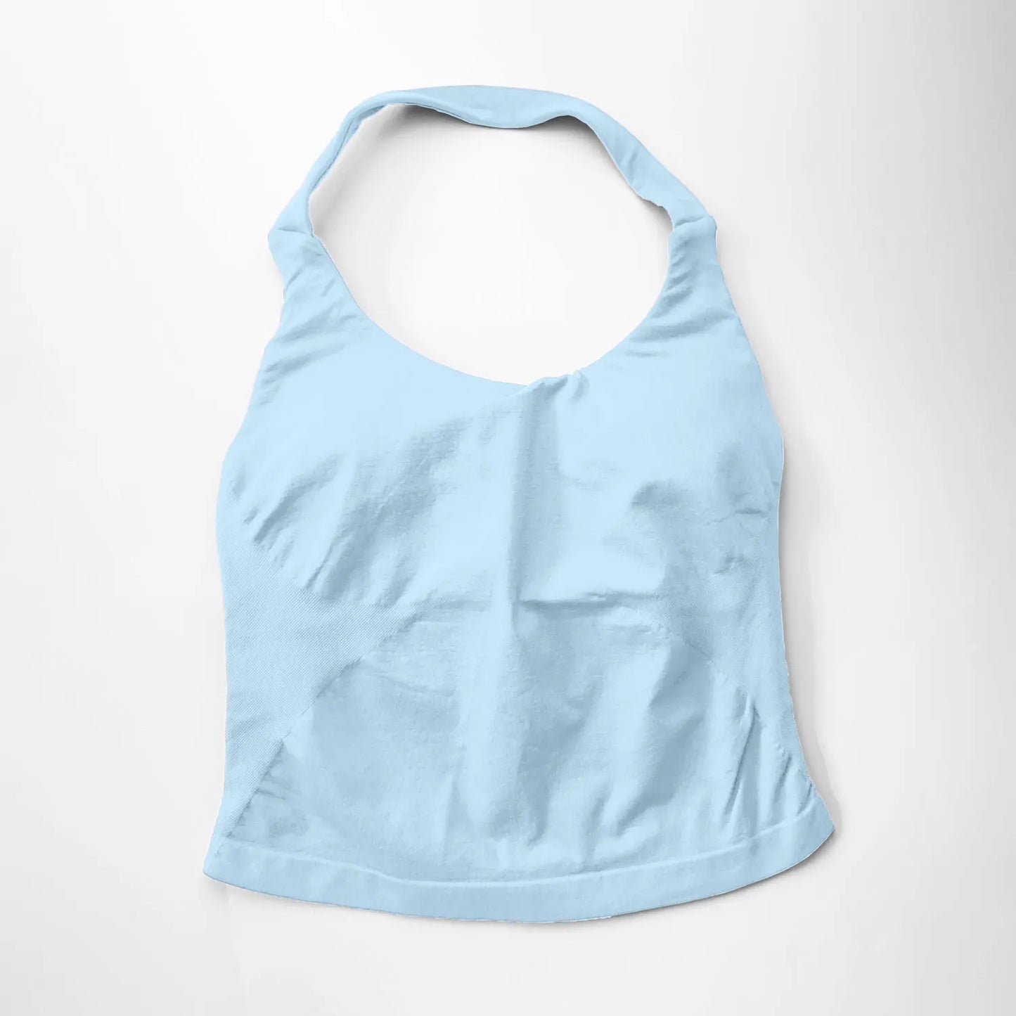 Top Deportivo Largo con Tiras para Mujer NCLAGEN – Top Halter Acolchado para Gimnasio, Yoga, Pilates, Correr y Entrenamientos de Fitness