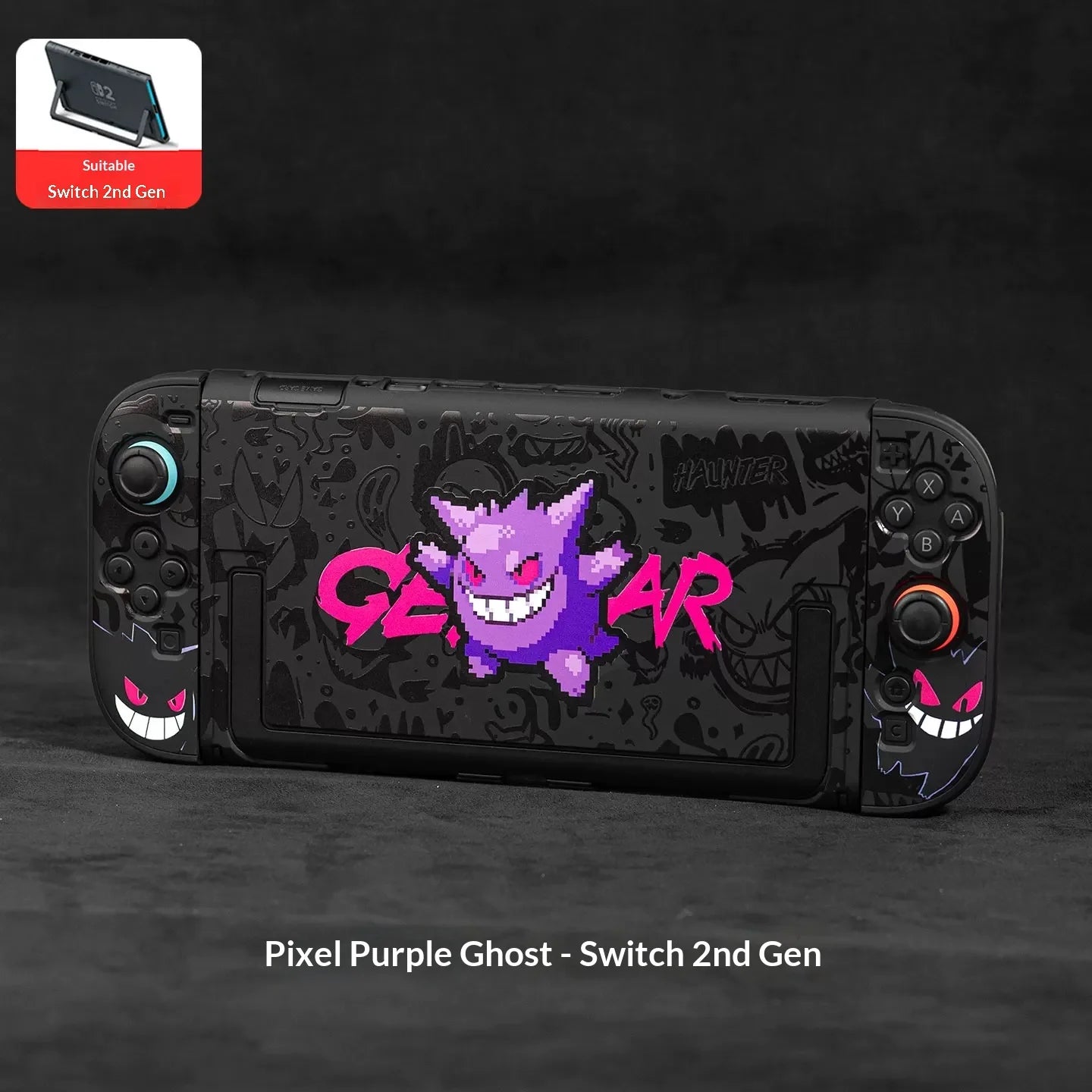 Housse de protection avec poignée pour Nintendo Switch 2 Pokémon Ectoplasma – Accessoires de jeu de dessin animé