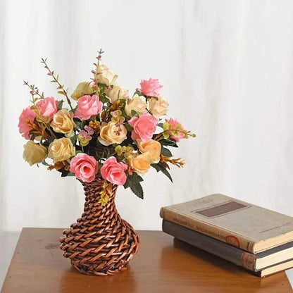 Flores de Rosas de Seda Artificial – Decoración de Ramos de Boda, Guirnaldas Florales DIY y Decoración de Pared, Arreglos para Festivales en el Hogar, Accesorios de Fotografía y Suministros para Manualidades de Scrapbooking