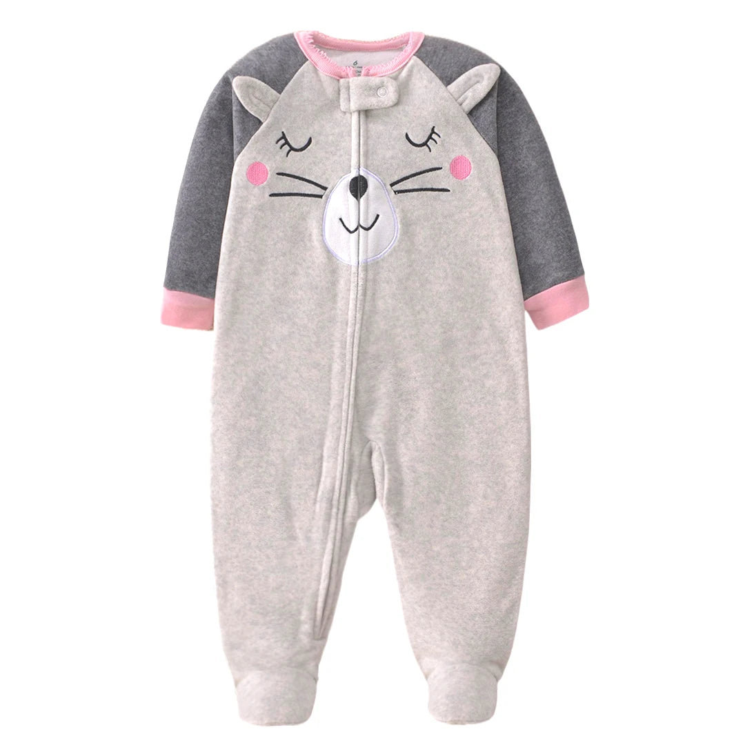 2026 Unisex Baby Fleece Romper – Warm Winter Jumpsuit for Newborn Boys & Girls, Soft Infant Clothing for Babies & Toddlers