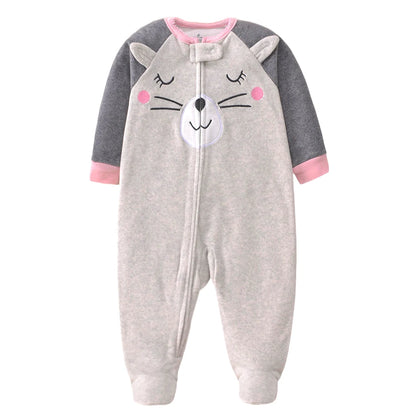 2026 Unisex Baby Fleece Romper – Warm Winter Jumpsuit for Newborn Boys & Girls, Soft Infant Clothing for Babies & Toddlers