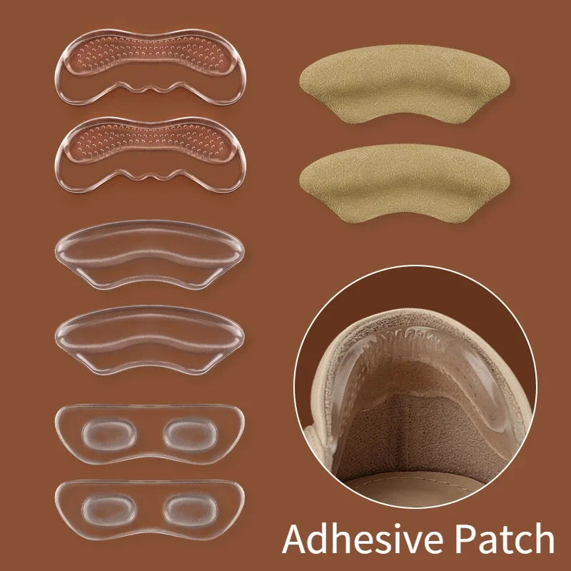 2PCS Invisible Silicone Gel Heel Pads – Adhesive Back Heel Protector Patches for Shoes, Cushioned Foot Care & Comfort Inserts