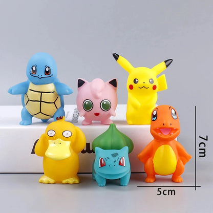 13pcs Pokémon Cake Topper Set – Pikachu Anime Figure Birthday Cake Decorations for Kids Party Supplies & Boy Gifts