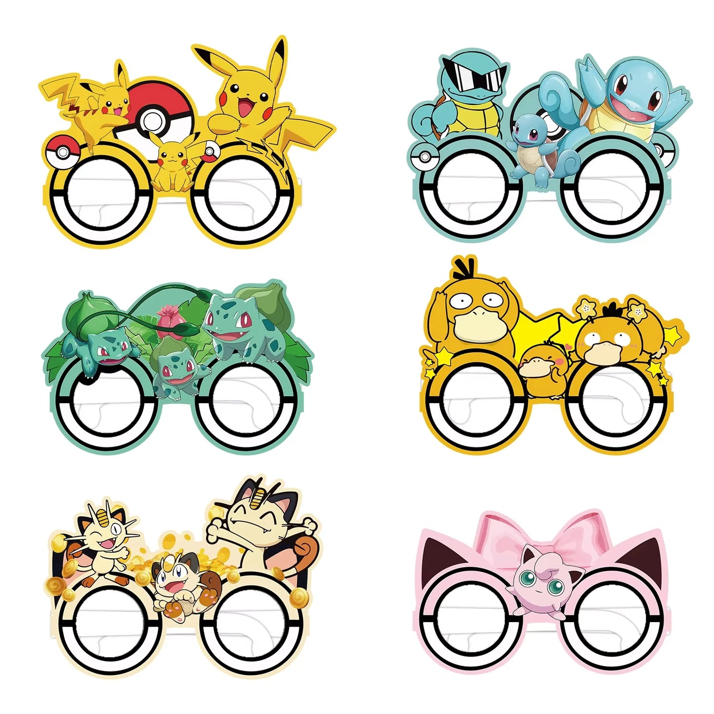 Pokémon Birthday Party Decorations Set – Balloons, Keychains, Napkins, Stickers, Tableware, Plates & Tablecloth Party Supplies & Favors