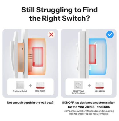 SONOFF MINI-ZBRBS Zigbee Smart Roller Shutter Switch – Controlador inteligente de cortinas, módulo de motor de persianas compatible con ZigBee Hub, automatización de escenas locales e interruptor amplificador de señal para eWeLink Smart Home