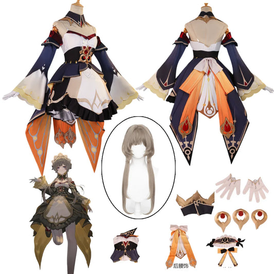 Disfraz de Cosplay de Sandrone – Conjunto de Uniforme de Genshin Impact con Peluca | Atuendo de Carnaval y Mascarada para Mujer