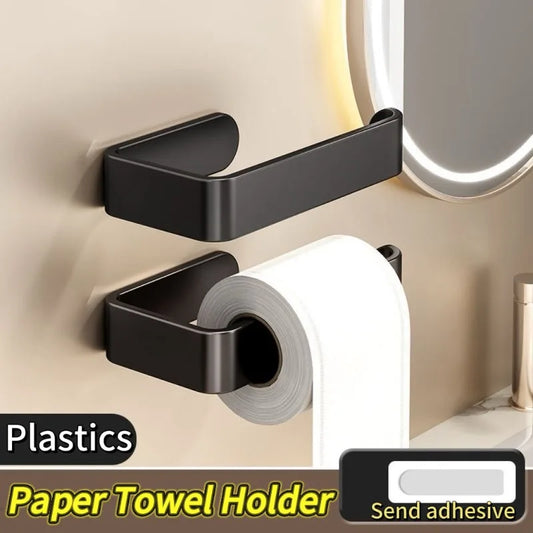 Soporte Adhesivo para Papel Higiénico, Montado en la Pared, para Rollos de Cocina y Toallas de Papel, sin Taladros, para Pañuelos