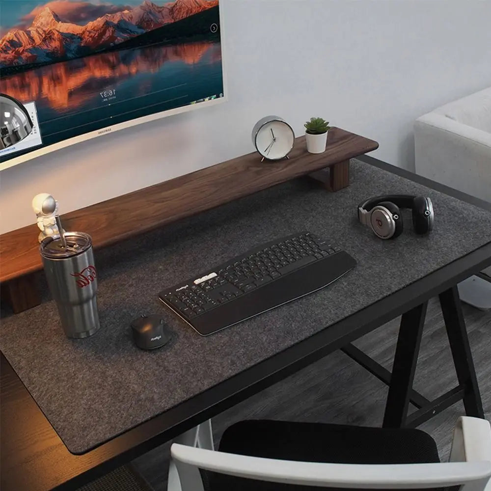 Large Wool Felt Desk Mat - Non-Slip Keyboard & Mouse Pad for Gaming, Office & Computer Desk Protection