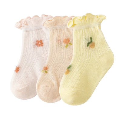 3 paires de chaussettes nouveau-né douces et respirantes en coton fin pour bébés