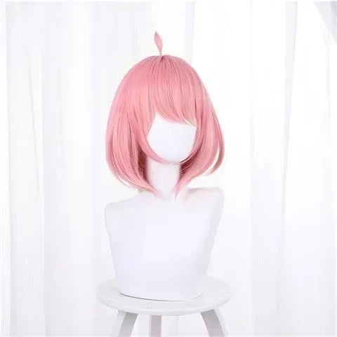 Spy × Family Anya Forger Cosplay Costume Set – Black Uniform Dress with Pink Wig & Stockings for Girls & Adults, Halloween Party & Roleplay Outfit