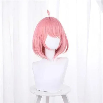 Spy × Family Anya Forger Cosplay Costume Set – Black Uniform Dress with Pink Wig & Stockings for Girls & Adults, Halloween Party & Roleplay Outfit