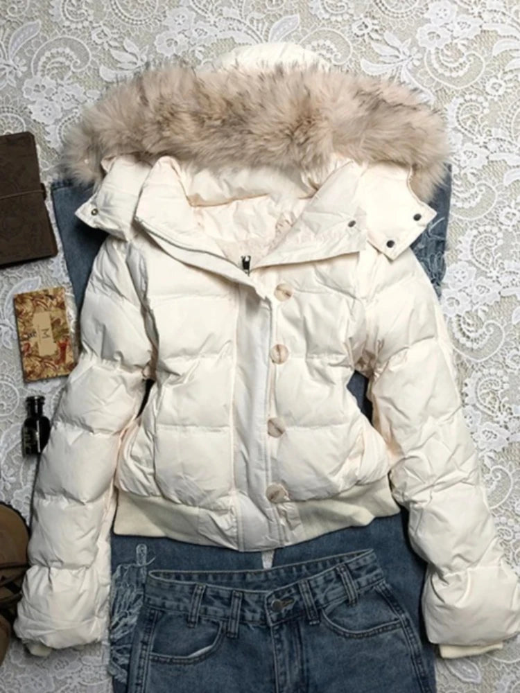 Women’s Harajuku Vintage Safari Jacket – Hooded Zip-Up Sweatshirt, Y2K Grunge Streetwear Coat with Stand Collar