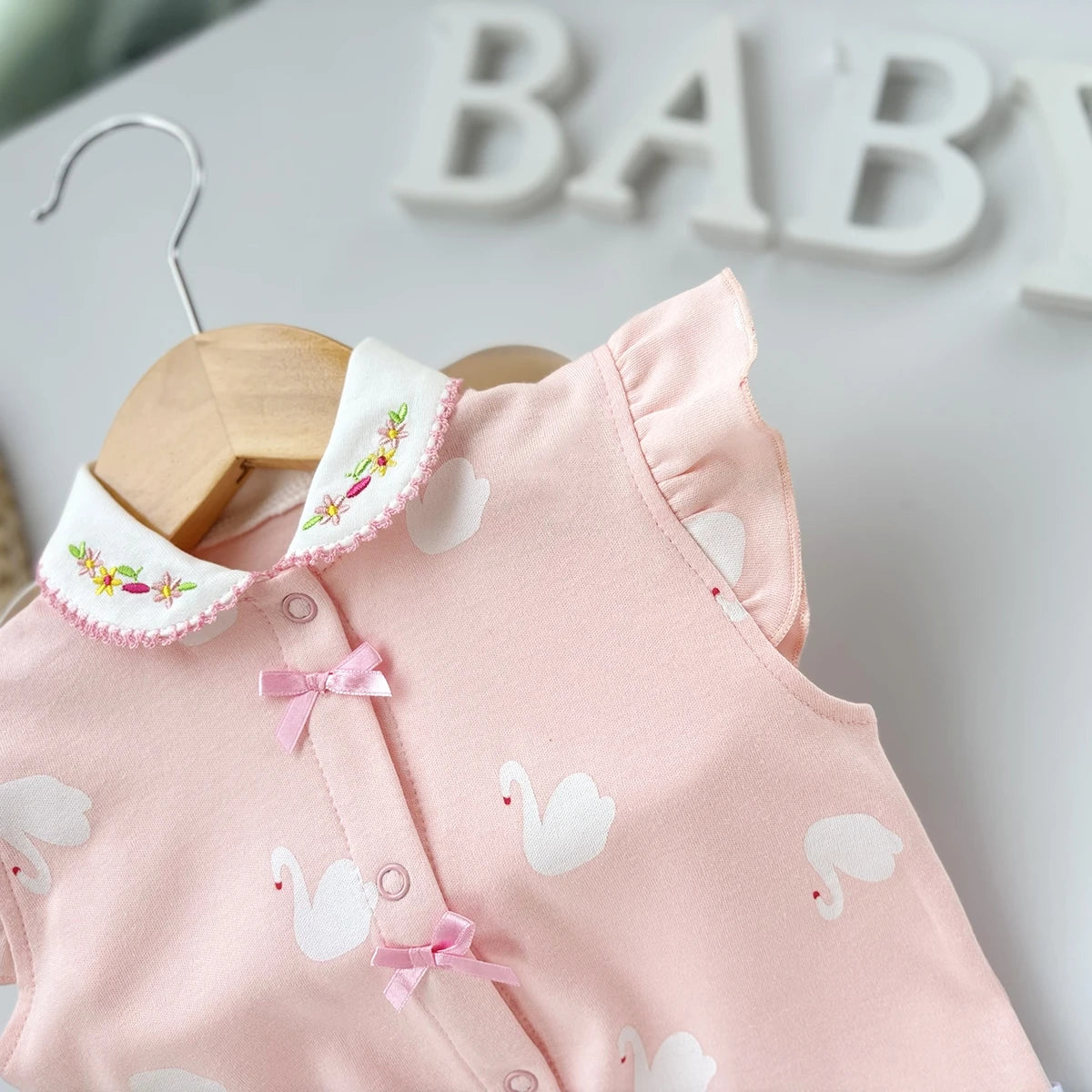 Pelele de verano para bebé recién nacido – Body de manga corta de algodón suave con estampado de dibujos animados para bebés y niñas (3-18 meses)