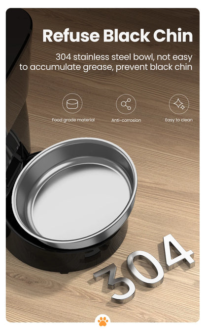 ROJECO Comedero Automático para Mascotas – Dispensador Inteligente de Comida Seca con Control por Botones para Perros y Gatos