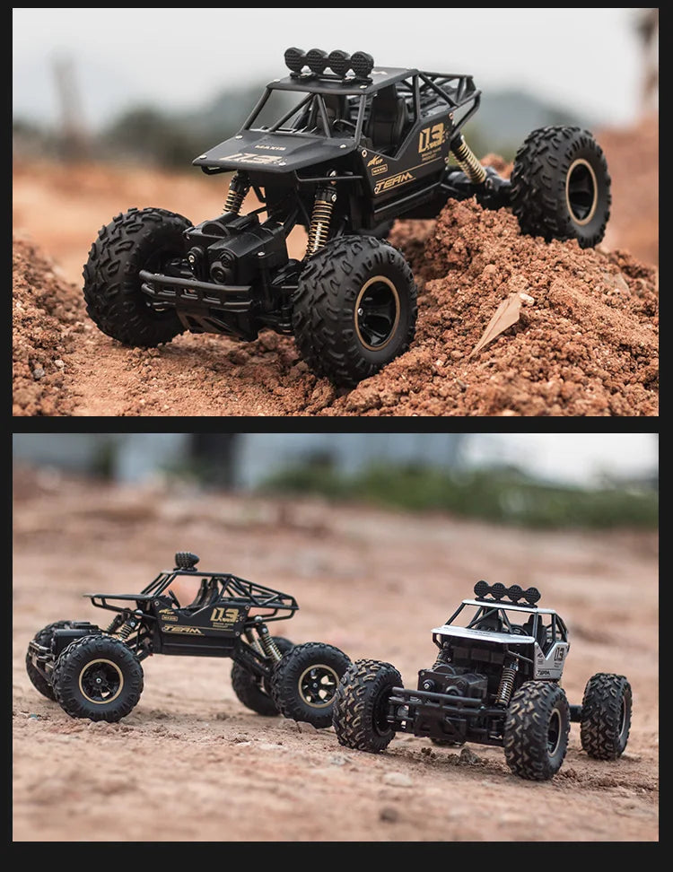 Oike Coche teledirigido 4x4 todoterreno 4WD RC Rock Crawler, coche RC de carreras y drifting todoterreno para niños y adultos