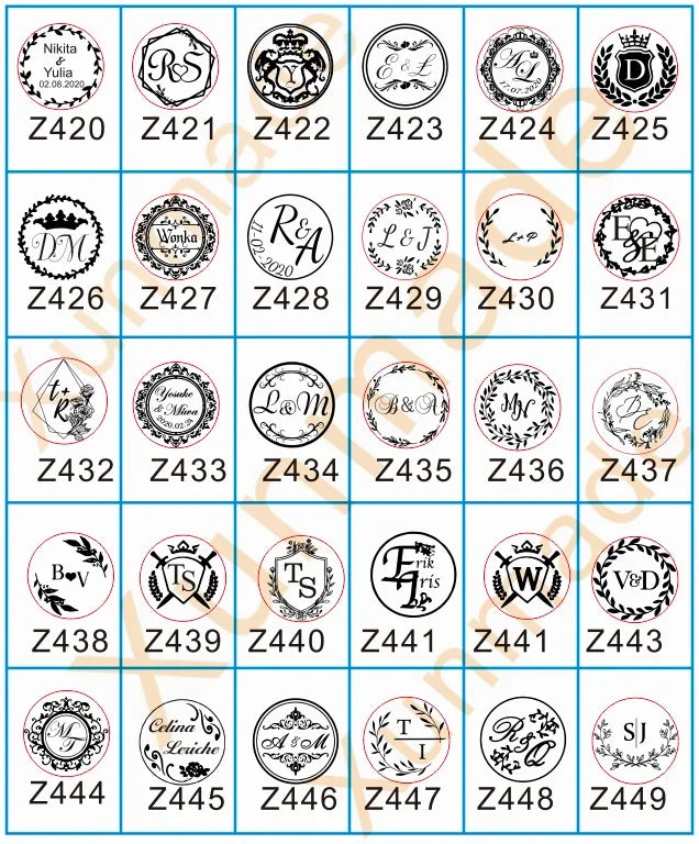 Sello de cera personalizado para bodas – Iniciales y logo personalizados, sello de metal para invitaciones | Embalaje de regalo DIY y accesorio de decoración de bodas