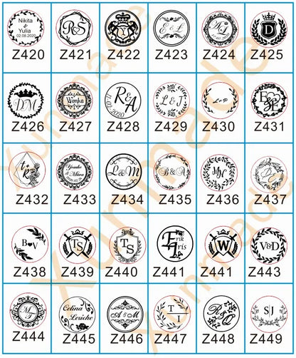 Sello de cera personalizado para bodas – Iniciales y logo personalizados, sello de metal para invitaciones | Embalaje de regalo DIY y accesorio de decoración de bodas