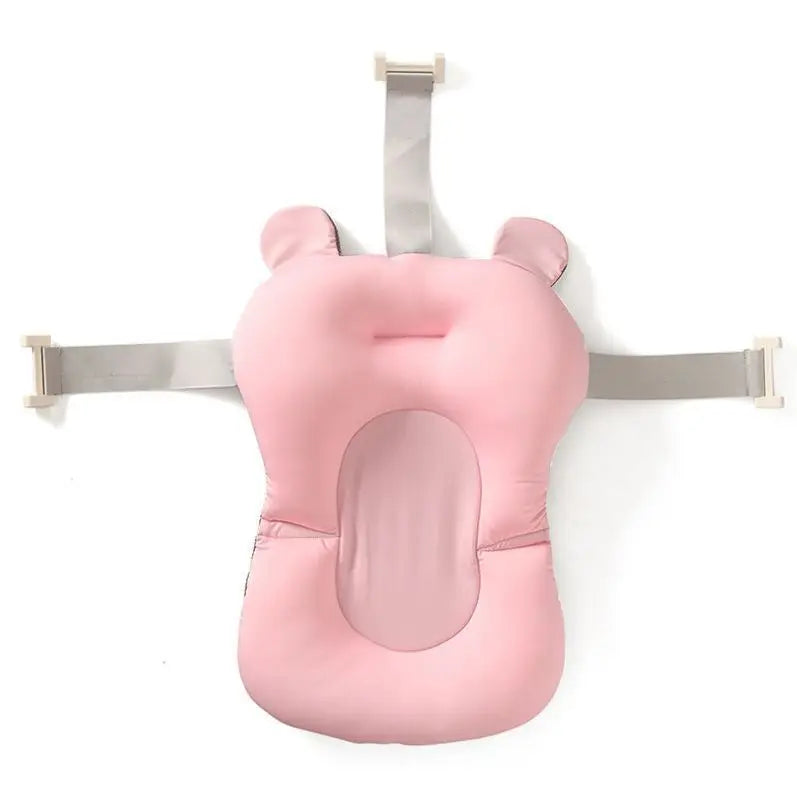 Tapete de soporte para bañera de bebé recién nacido – Cojín de baño plegable antideslizante para bebés, almohadilla de bañera de seguridad con diseño de dibujos animados para baby shower, soporte cómodo para lactancia y baño