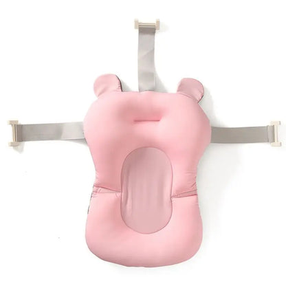Tapete de soporte para bañera de bebé recién nacido – Cojín de baño plegable antideslizante para bebés, almohadilla de bañera de seguridad con diseño de dibujos animados para baby shower, soporte cómodo para lactancia y baño