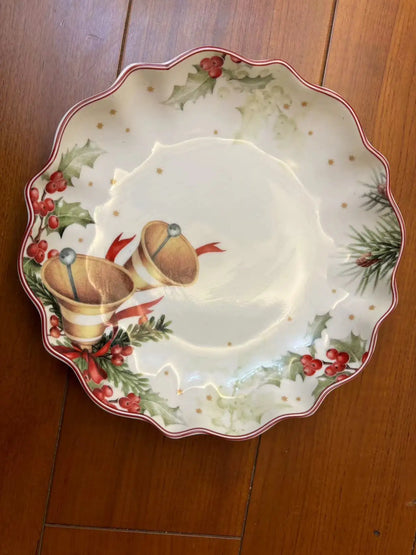 German V Bao Christmas Tableware Collection – Biscuit Plate, Rectangular Serving Plate, Mug, Salad Dish, Dessert & Fruit Holder