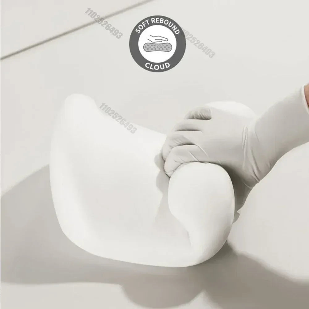 Almohada Ergonómica de Soporte Lumbar de Espuma Viscoelástica para Asiento de Coche, Silla de Oficina, Sillón Reclinable y Cama – Cojín de Apoyo para Aliviar el Dolor de Espalda Baja