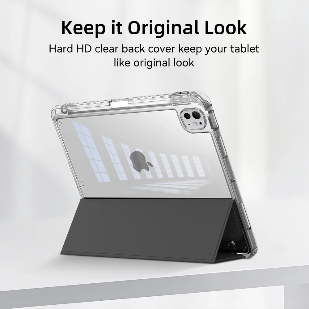 Étui pour iPad avec porte-crayon pour iPad Air 6/5, iPad Pro 11/12.9/13, iPad 10e génération, 10.2, 9.7 et iPad Mini 7/6 – Étui intelligent de protection