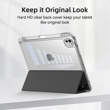 Étui pour iPad avec porte-crayon pour iPad Air 6/5, iPad Pro 11/12.9/13, iPad 10e génération, 10.2, 9.7 et iPad Mini 7/6 – Étui intelligent de protection