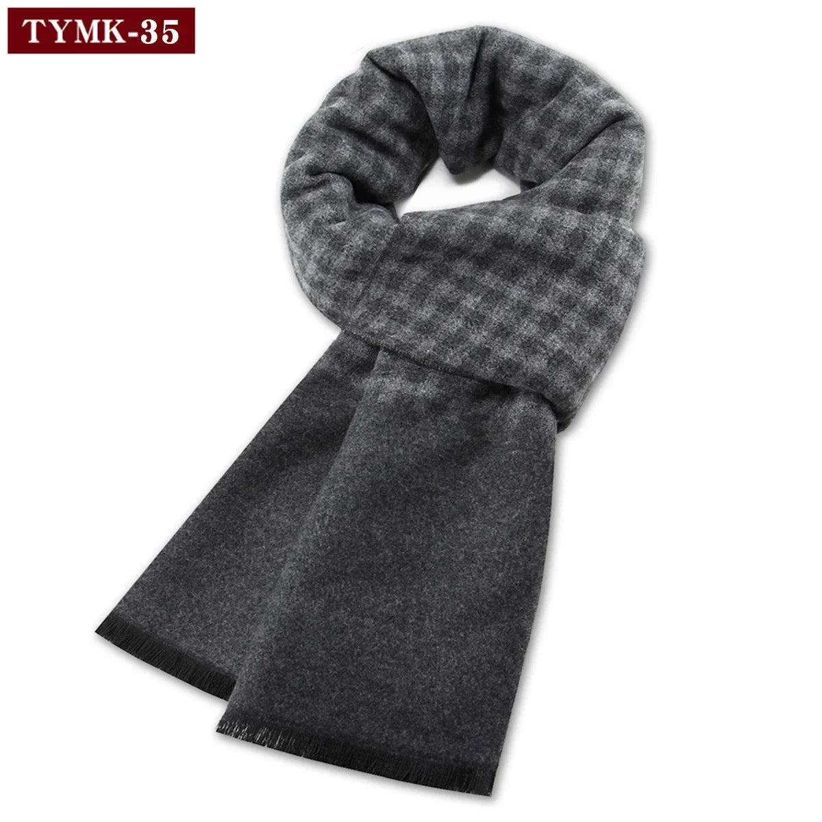 Écharpe d'hiver en imitation cachemire pour homme, douce à carreaux, chaude en mélange de laine, longue, châle, cache-col