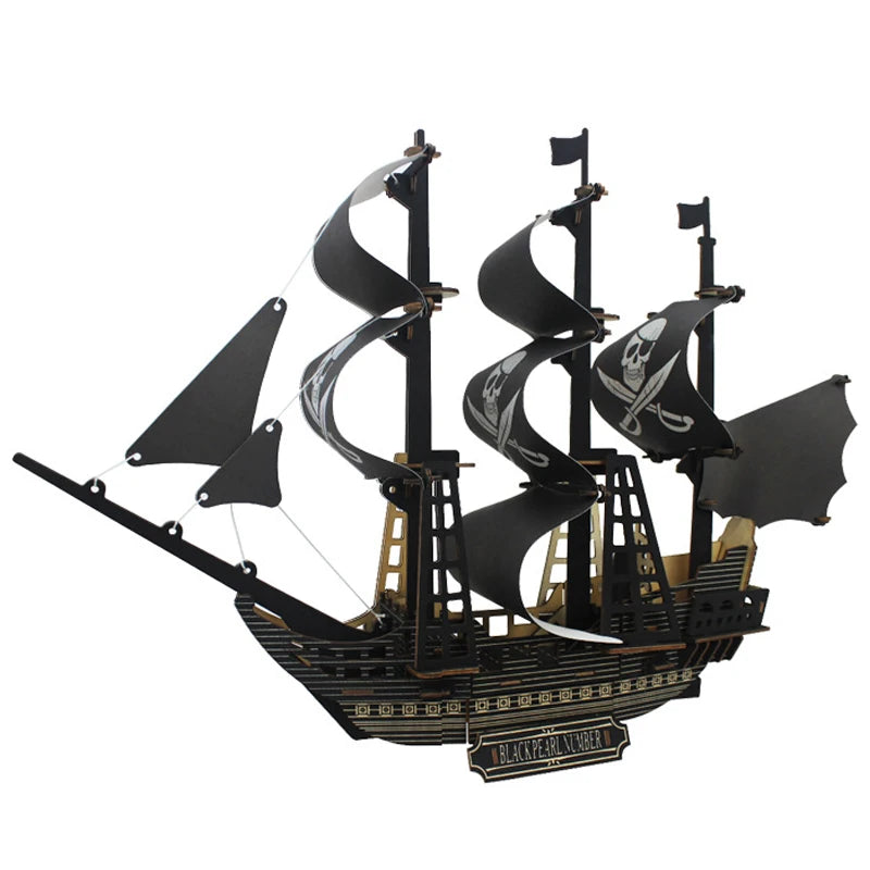 Maqueta 3D de Barco de Vela de Madera – Kit de Montaje de Barco de Madera DIY, Juguete Educativo de Construcción, Proyecto de Manualidades Creativo y Regalo de Fiesta para Niños