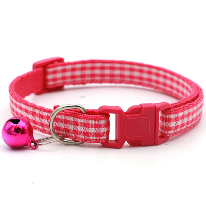 Cute Avocado Cat Collar – Adjustable Plaid Pet Collar with Bell & Candy Avocado Pendant, Cartoon Necklace for Cats & Small Dogs