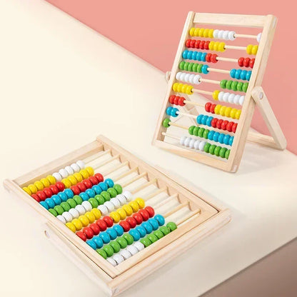 Classic Wooden Counting Toy – 100 Beads Montessori Abacus, Preschool Math Learning Toy, Number Arithmetic Practice Board, Early Education Gift for Toddlers