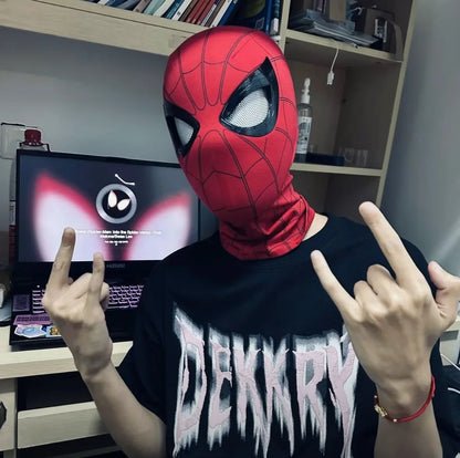 Electric Spider-Man LED Headband – Remote-Control Glowing Mask with USB Rechargeable Lighting, Fun Cosplay & Party Gift