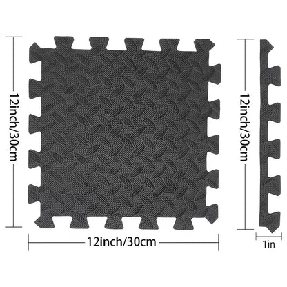 16 Tapis de Yoga emboîtables en EVA – 30x30CM Dalles de Sol Protectrices Antidérapantes pour Salle de Sport à Domicile, Yoga, Entraînements de Fitness & Exercices en Intérieur