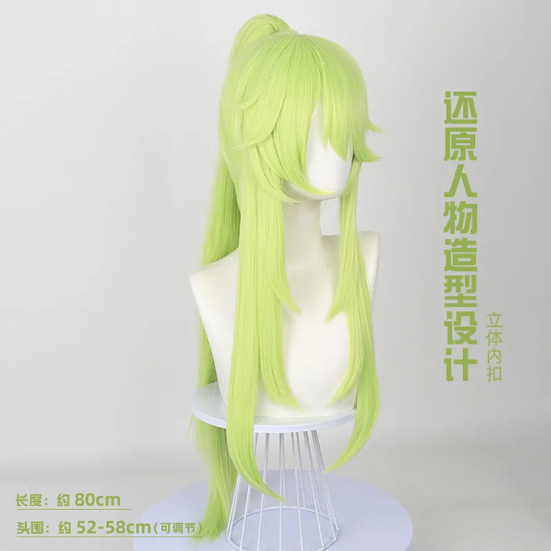 Synthetic Cosplay Wig – Realistic Scalp Top with Tiger-Claw Clip Ponytail | Heat-Resistant Party Costume Wig (Wu-Qiong Inspired)