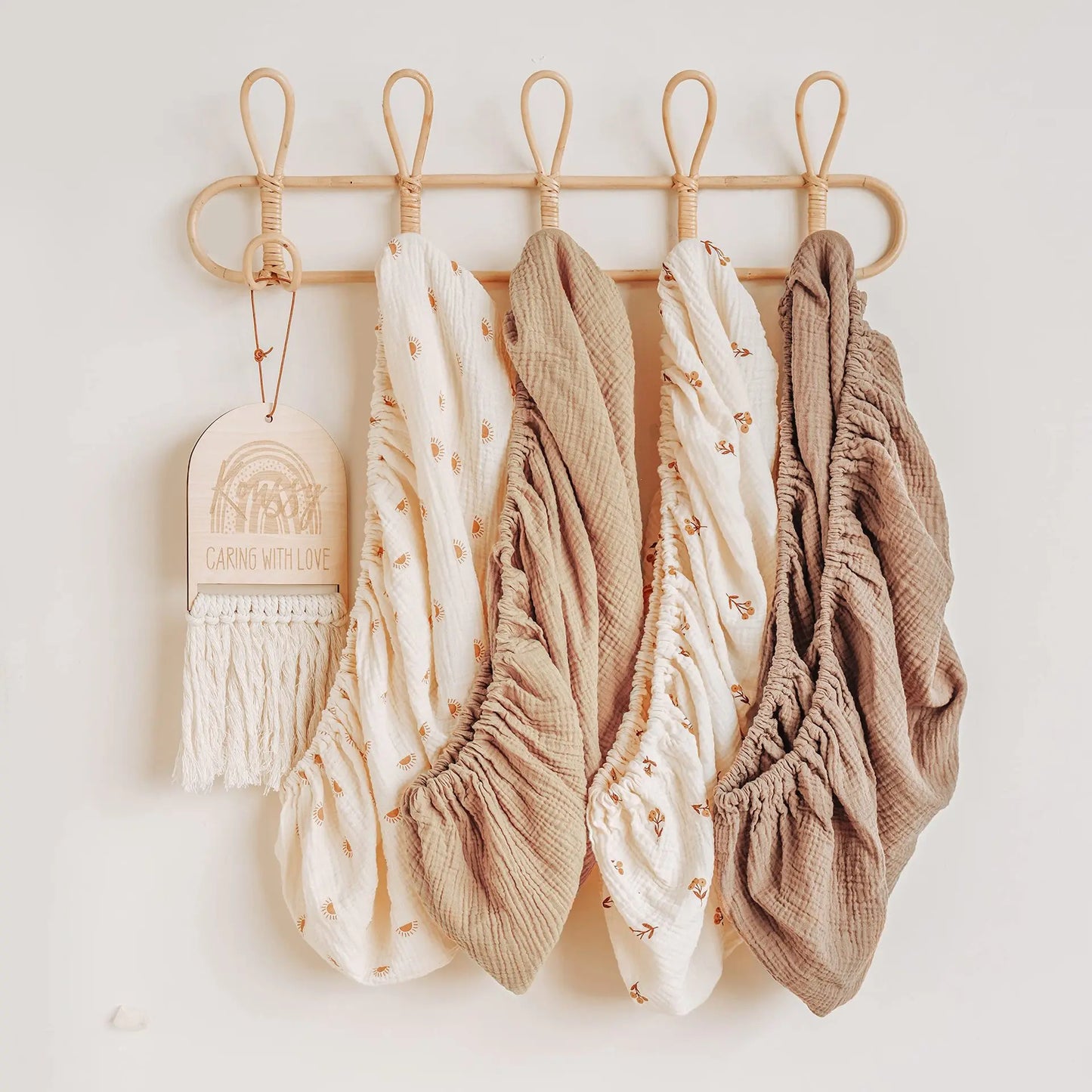 Sábana de cuna de algodón muselina suave y transpirable para bebé – Sábana ajustable universal para cunas de recién nacidos, moisés y camas infantiles