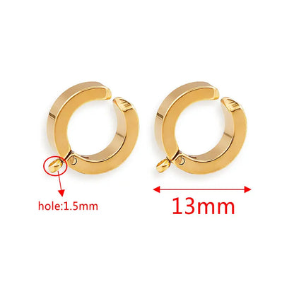 10-Piece Gold Stainless Steel Hoop Earring Hooks with Round Posts – DIY Earring Making Supplies & Jewelry Findings for Women