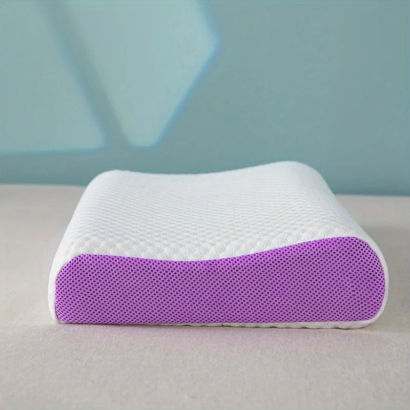 Pectin Memory Foam Pillow – Breathable Air Layer TPE Cervical Neck Pillow, Zero Pressure Ergonomic Latex Support Pillow, Washable Cooling Pillow for Adults Sleeping & Neck Comfort