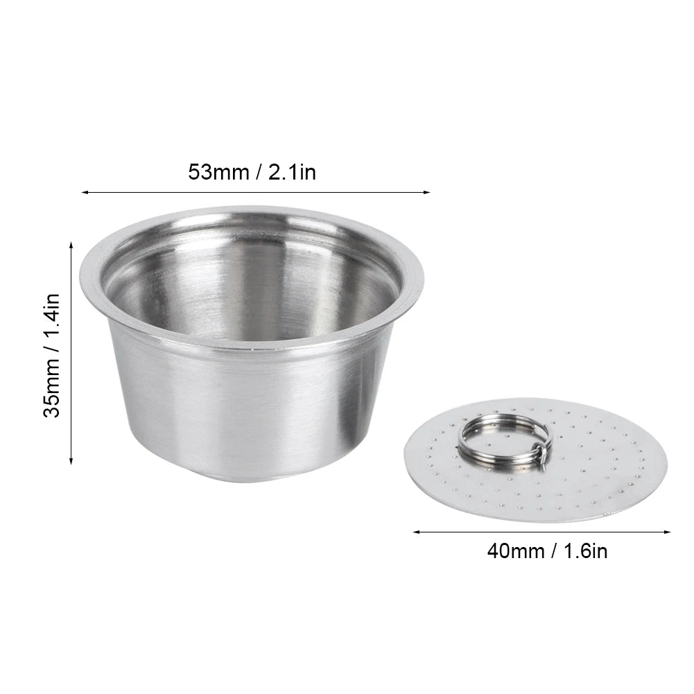 Capsule de Café Réutilisable en Acier Inoxydable – Dosette de Café Rechargeable Compatible avec les Machines à Café Dolce Gusto, Accessoire Écologique pour Machine à Café pour le Brassage à Domicile