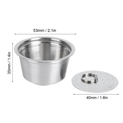 Capsule de Café Réutilisable en Acier Inoxydable – Dosette de Café Rechargeable Compatible avec les Machines à Café Dolce Gusto, Accessoire Écologique pour Machine à Café pour le Brassage à Domicile