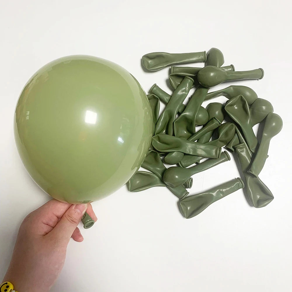Retro Latex Balloons – 5/10/12/18 Inch White, Sand, Pink, Coffee & Sage Green Balloons for Birthday, Baby Shower & Wedding Decor