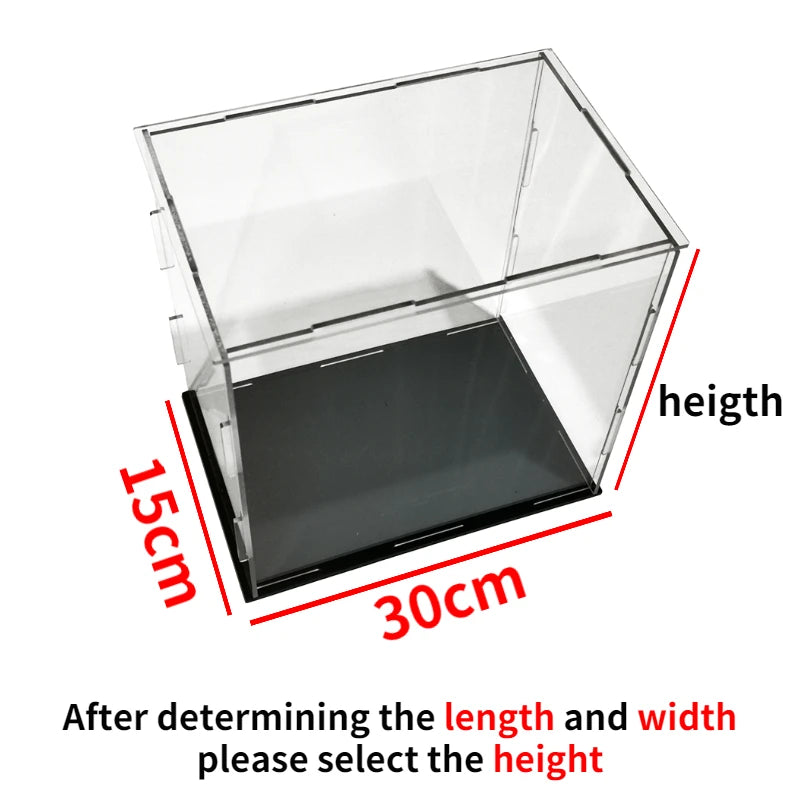 Estuche de exhibición de acrílico transparente para coleccionables - Vitrina protectora a prueba de polvo para figuras de acción y juguetes