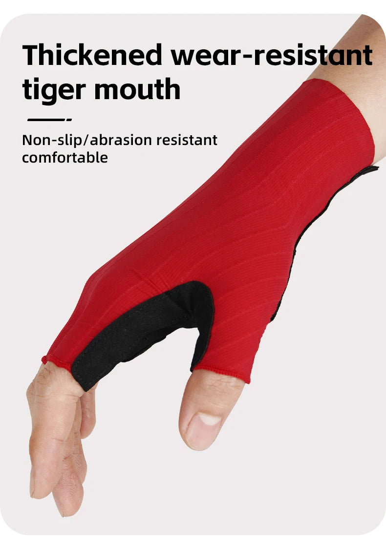 Guantes de Ciclismo sin Dedos CXWXC – Transpirables y Antideslizantes para Hombre y Mujer con Soporte Extendido de Muñeca para Fitness, Entrenamiento y Deportes al Aire Libre