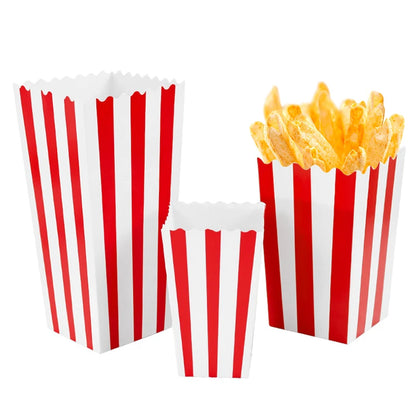 20/50PCS Popcorn Boxes & Fries Cups for Movie Night, Kids Birthday Parties, Weddings, Christmas & Snack Party Favors
