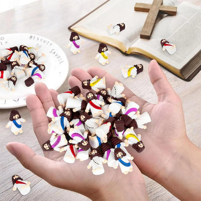 20 mini figuras de Jesús - Bonitas miniaturas de personajes religiosos para la escuela dominical, rellenos de huevos de Pascua, recuerdos de fiesta, regalos de estudio bíblico y decoraciones basadas en la fe